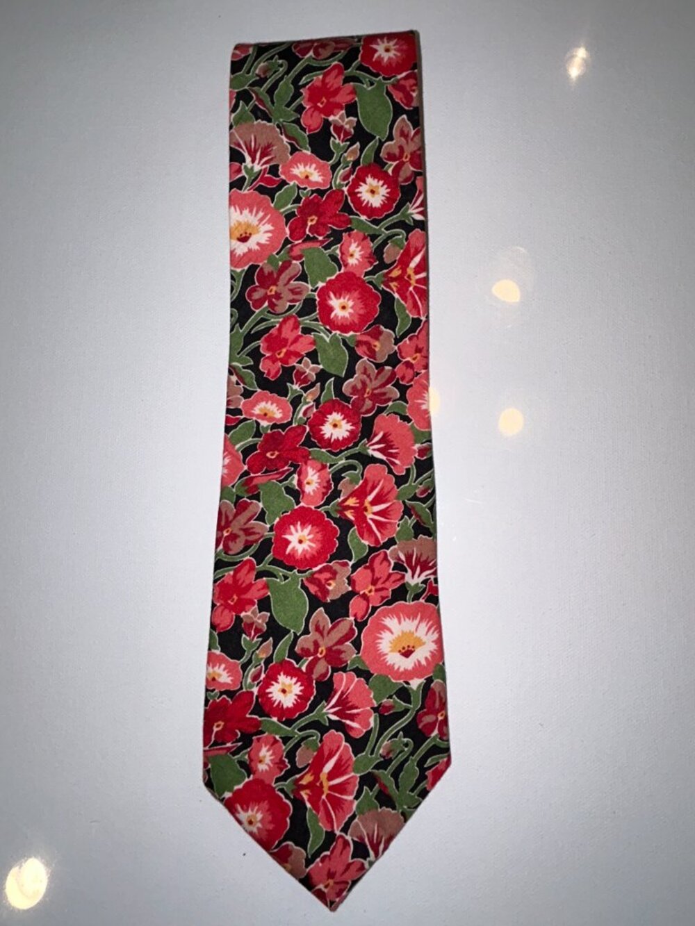 Liberty of London lot of 4 ties, floral cotton, silk woodland - Picture 5 of 10